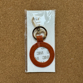 Leather Key Chain - Orange