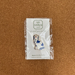 Blue Staffordshire Dog Needle Minder