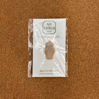 Rattan Ginger Jar Needle Minder