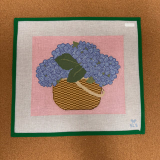Hydrangea Basket on Pink