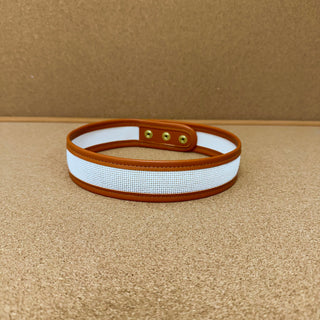 Blue Canary Cognac Stitchable Leather Hatband