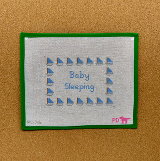 Blue Sailboats Sleeping Baby