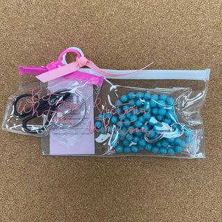 Up Up Chatelaine - Turquoise Beads