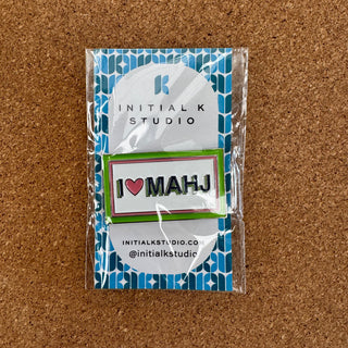 I Heart Mahj Pink & Green Needle Minder