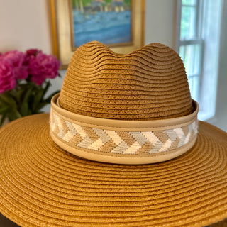Blue Canary Navy Stitchable Leather Hatband