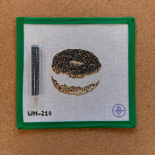 Cream Cheese on a Bagel with Poppy Seed Beads