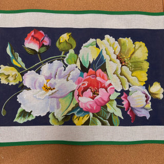Floral Arrangement on Navy