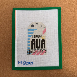 Aruba Retro Travel Tag