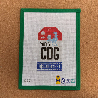 Paris CDG Retro Travel Tag