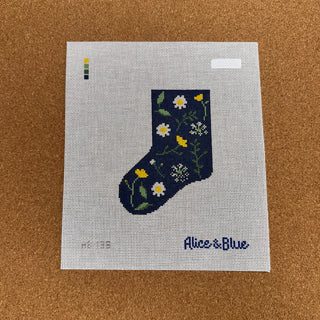 Pressed Floral Mini Stocking