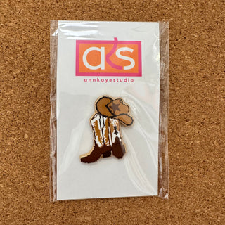 Brown Cowboy Boots Needleminder