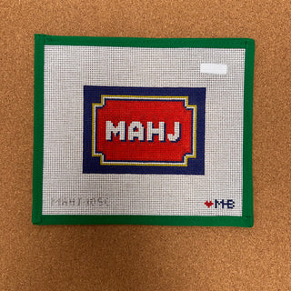 Bracket Frame Mahjong Insert - Red, Navy & Olive