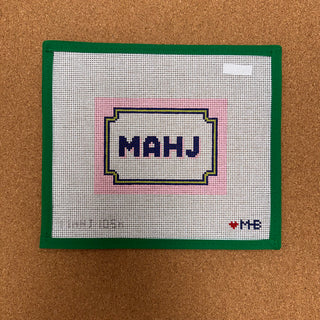 Bracket Frame Mahjong Insert - Pink, Navy & Citron