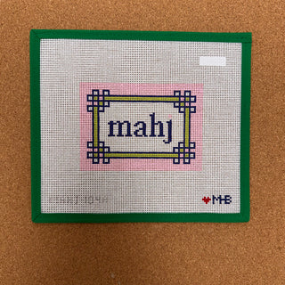 Floral Corner Mahjong Insert - Pink & Citron