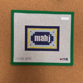 Key Corner Mahjong Insert - Navy, Blue & Citron