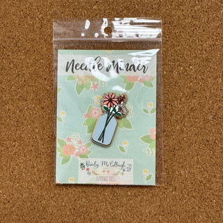 Mason Jar Vase Needle Minder