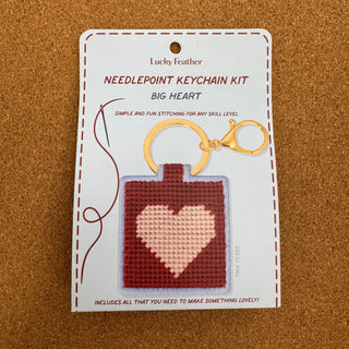 Heart Needlepoint Charm/Keychain Kit