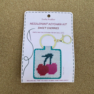 Cherries Needlepoint Charm/Keychain Kit