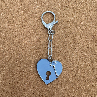 Lock & Key Enamel Charm