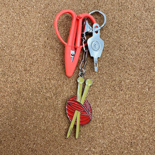 Knitting Enamel Charm