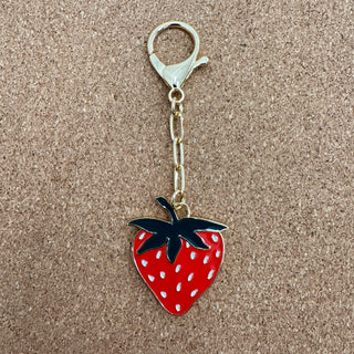Strawberry Enamel Charm