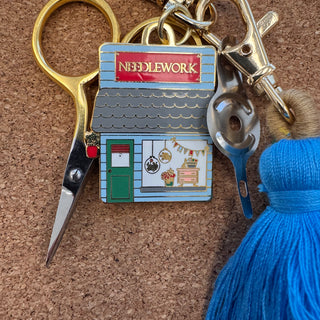 Needlework Shop Enamel Charm