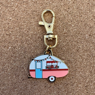 Vintage Camper Enamel Charm