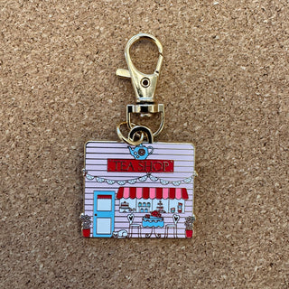 Tea Shop Enamel Charm