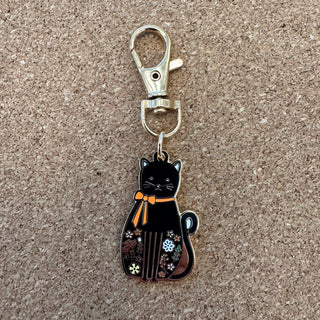 Black Cat Enamel Charm