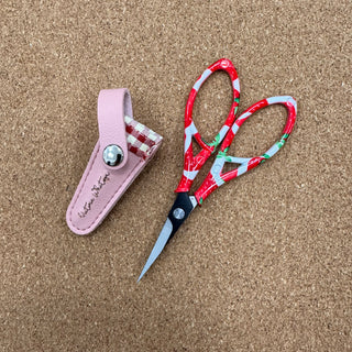 Red Spring Scissors & Magnetic Needle Bottle Set