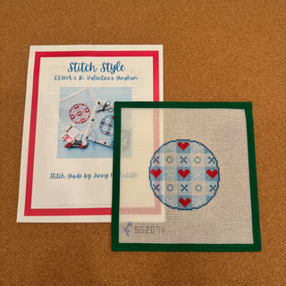 Blue Valentine's Gingham Canvas & Stitch Guide