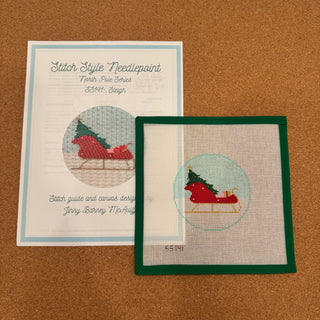 Christmas Sleigh Canvas & Stitch Guide