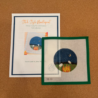 Camp Fire with S'mores Canvas & Stitch Guide