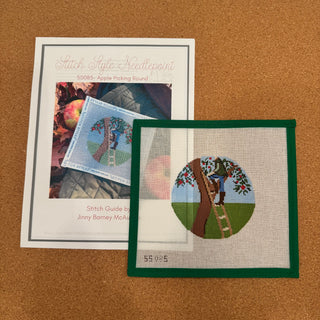 Apple Picking Round Canvas & Stitch Guide