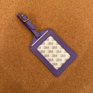 Self Finishing Leather Luggage Tag - Lavender