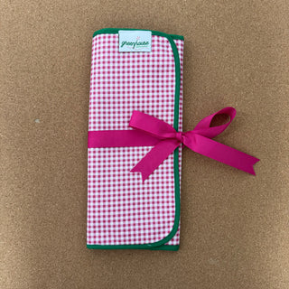 Greenhouse Exclusive: Fiber Storage Pouch - Pink Gingham