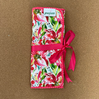 Greenhouse Exclusive: Fiber Storage Pouch - Pink Florals