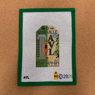 Asheville Retro Travel Tag