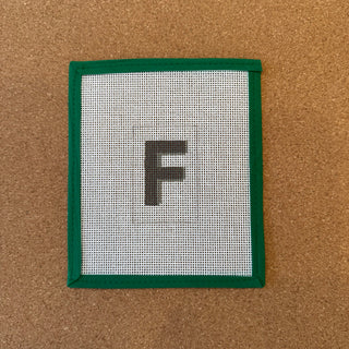 Greenhouse Exclusive: Luggage Tag Letter Insert - F