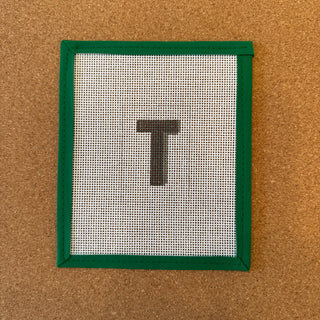 Greenhouse Exclusive: Luggage Tag Letter Insert - T