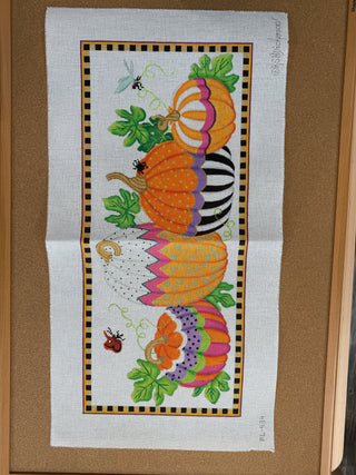 PL-434 Funky Punkins Large Rectangle – orange, green, purple, gold, black, raspberry