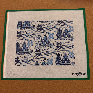 Yeti Toile Winter Ski Scene