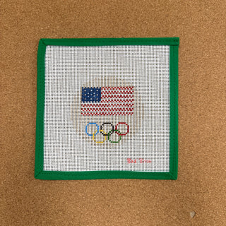 USA Flag with Olympic Rings
