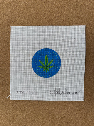 INSL3-421 Weed Leaf Mini – blues & greens