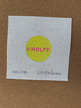 INSL3-48 #NDLPT – lime with turquoise dots & bright pink letters