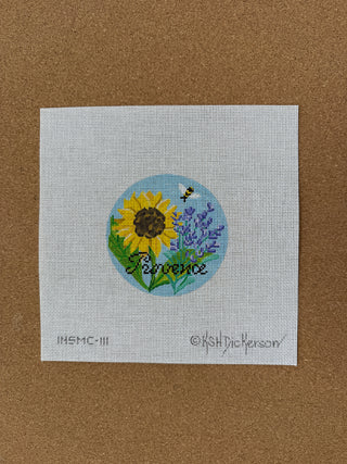 INSMC-111 4” Round – Bunch of Lavender w/ Ribbon