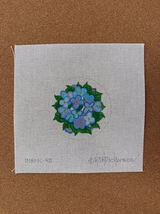INSMC-40 Planet Earth & Lee 4” Round – Hydrangeas – blues, periwinkle, lavender & green