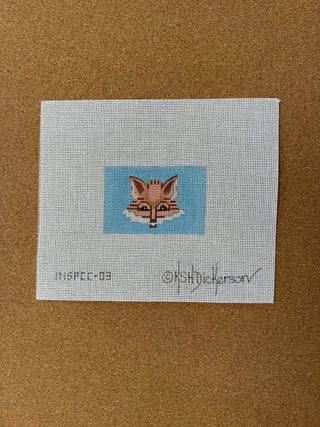 INSPCC-03 Planet Earth Credit Card Case Insert – Fox Head on Light Blue