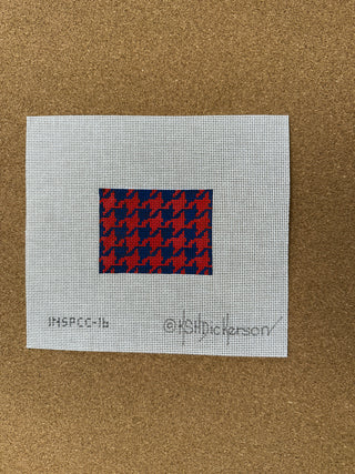 INSPCC-16 Planet Earth Credit Card Case Insert – Houndstooth – red & navy w/ white letter