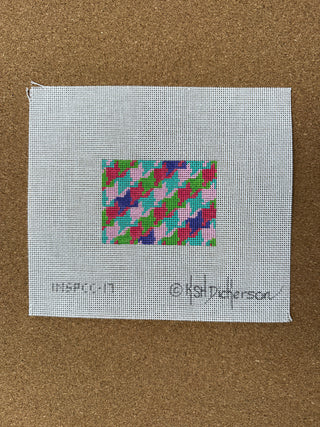 INSPCC-17 Planet Earth Credit Card Case Insert – Houndstooth – bright multi